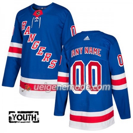 Kinder Eishockey New York Rangers Custom Adidas 2017-2018 Blau Authentic